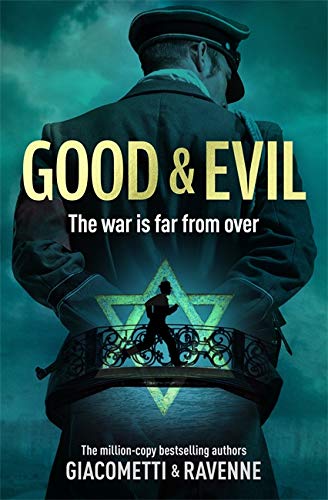 Book cover: man in uniform, fleeing figure, and a glowing triangle.
