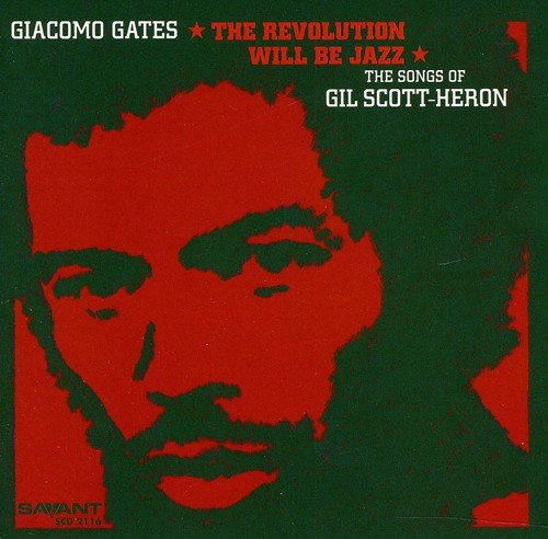 CD cover: red and green portrait with text "Revolution Will Be Jazz".