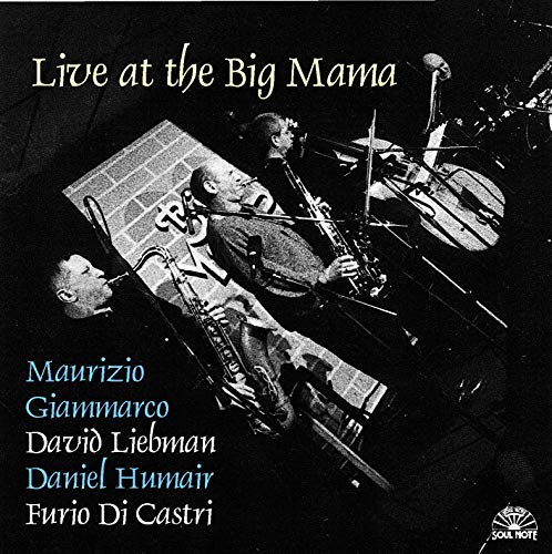 Black and white CD cover featuring three jazz musicians playing instruments.