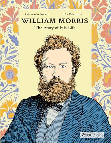 Book cover featuring a portrait of Victorian artist William Morris.