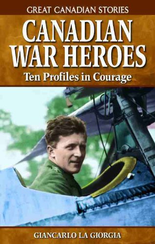 Book cover: "Canadian War Heroes" featuring a WWI pilot portrait.