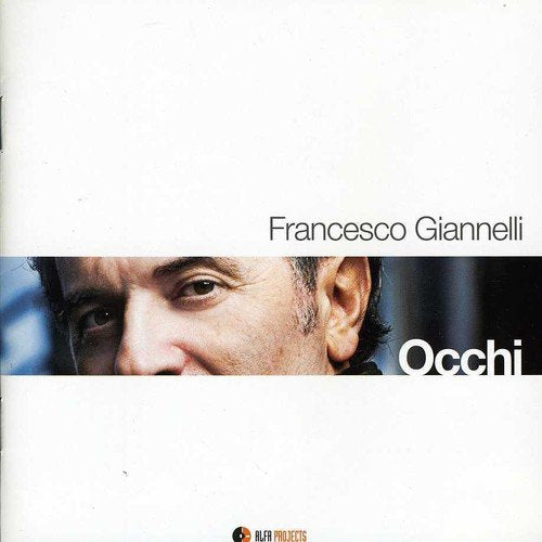 CD cover for "Occhi" by Francesco Giannelli, featuring a close-up portrait.