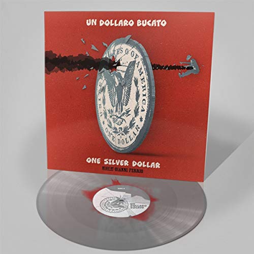 Vinyl record with cover art depicting a bullet-ridden silver dollar and red splatter.