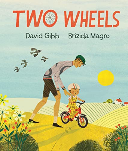 Book cover: father and child learning to ride a bicycle outdoors.
