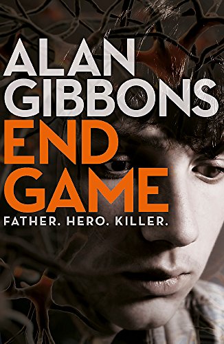 Book cover for "End Game" featuring a young man’s face and fractured design.