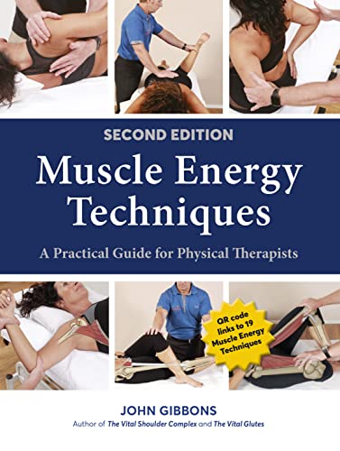 Book cover: "Muscle Energy Techniques," second edition, with therapy illustrations.