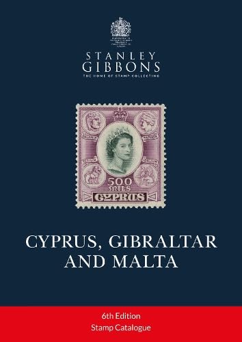 Stamp catalogue cover featuring Queen Elizabeth II and a Cyprus stamp.