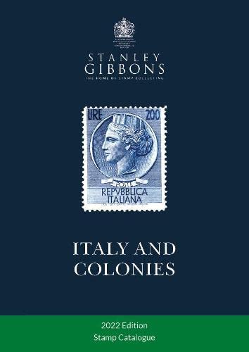 Cover of "Italy & Colonies Stamp Catalogue" featuring an Italian stamp.