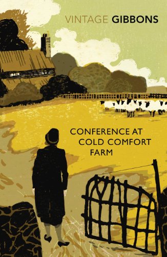 Book cover: woman facing a farm, hills, and cloudy sky.