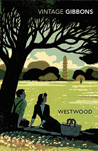 Book cover: couple on picnic with trees and distant pagoda.