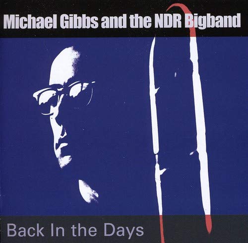 CD cover: Michael Gibbs portrait with abstract white and red lines.