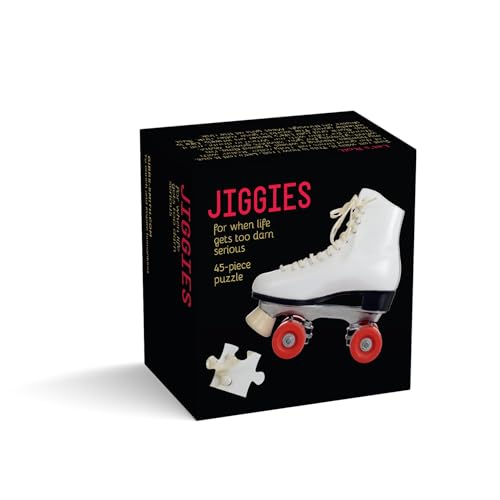Black puzzle box featuring a white roller skate and a puzzle piece.