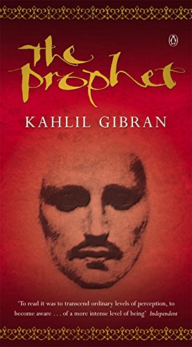 Book cover: “The Prophet” by Kahlil Gibran, featuring a faded face.