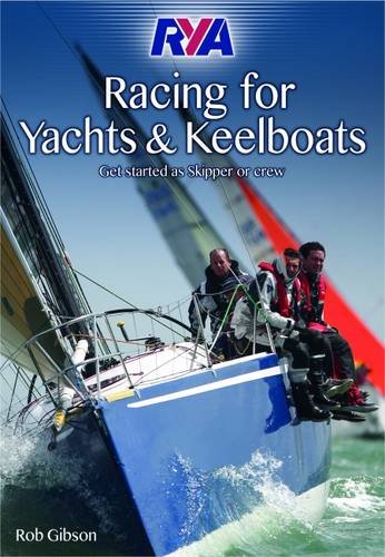 Sailing book with white cover and colorful yacht racing illustrations and text.
