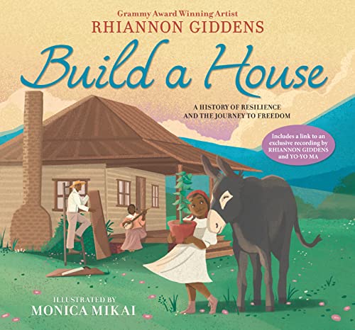 Book cover: illustrated house, people, and donkey in a pastoral landscape.