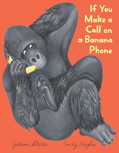 Gorilla holding a yellow banana as if it’s a telephone.