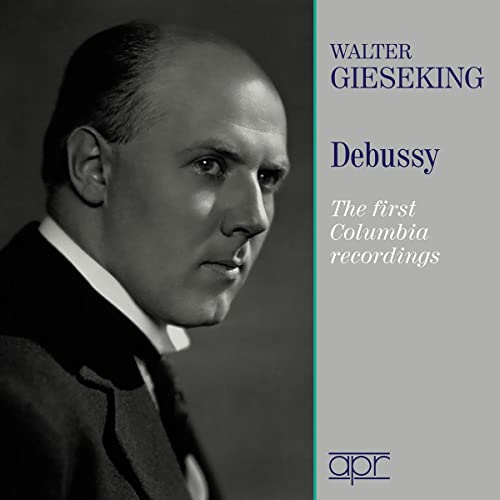 CD cover with a black and white portrait of Walter Gieseking and text.