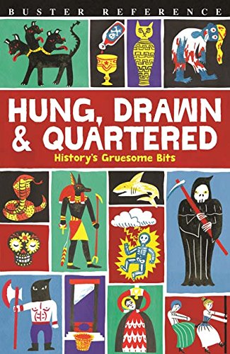 Book cover with colorful illustrations of historical punishments and death.