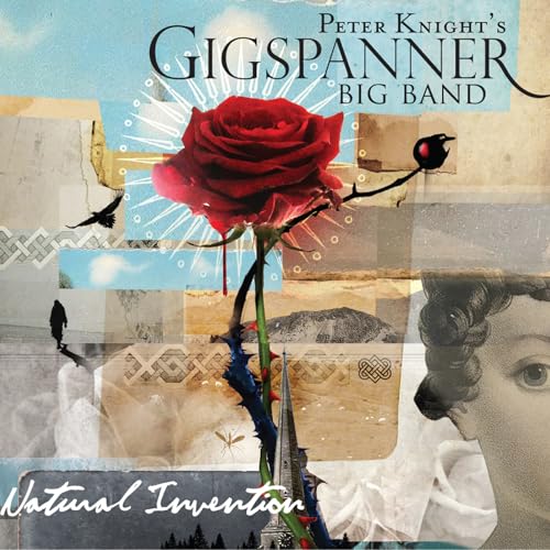 CD cover for Gigspanner Big Band’s “Natural Invention” featuring a red rose.
