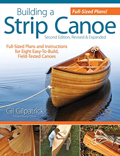 Book cover showing a wooden canoe on water with small photos of construction steps.