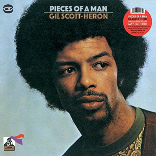 Album cover for Gil Scott-Heron’s “Pieces of a Man” featuring his portrait.