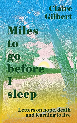 Book cover with colorful abstract landscape and large white text.