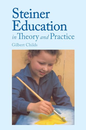 Book cover: “Steiner Education” with a child painting with watercolors.