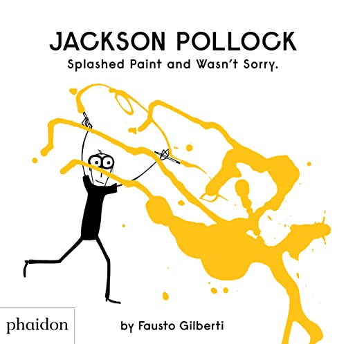 Book cover showing a line-art figure splashing yellow paint against a white background.