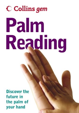 Book cover for Palm Reading by Collins Gem featuring two hands against white background.