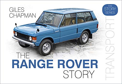 Book cover featuring a classic blue Range Rover vehicle.