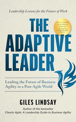 Book cover: "The Adaptive Leader" with blue text and a bird illustration.