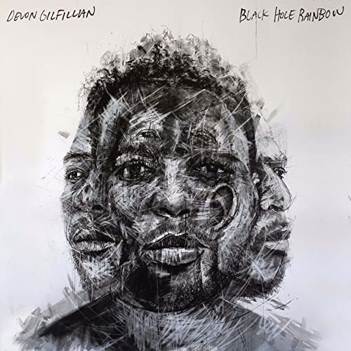 Black and white CD cover featuring a layered portrait of a man.
