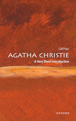 Book cover with abstract orange and brown brushstrokes, titled Agatha Christie: A Very Short Introduction.