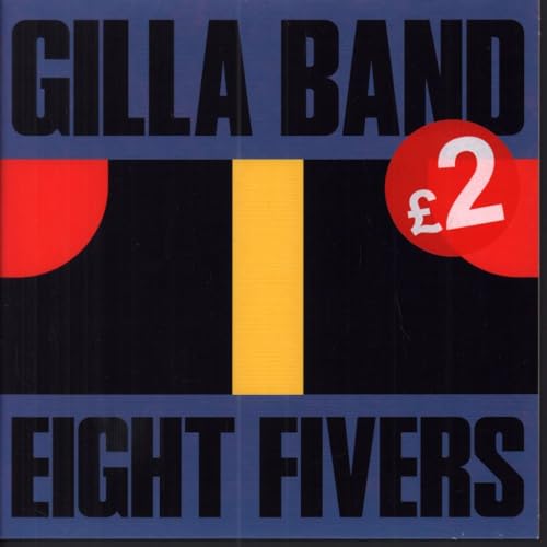 Gilla Band album cover: bold text, red and yellow geometric shapes.