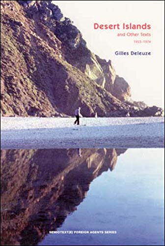 Book cover: “Desert Islands” by Gilles Deleuze, featuring a coastal landscape.