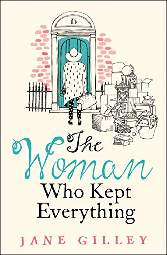Book cover with illustration of a woman amidst piled possessions.
