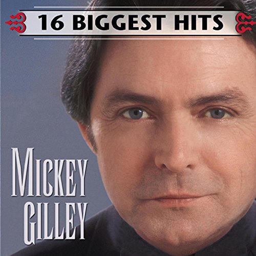 CD cover featuring a portrait of Mickey Gilley and text “16 Biggest Hits”.