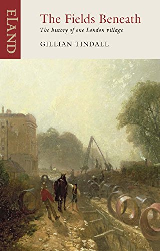 Book cover showing a painting of workers laying pipes in a trench with horses.