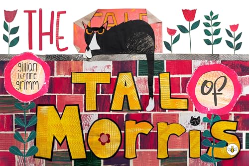 Book cover featuring a black cat sitting on a brick wall with flowers.