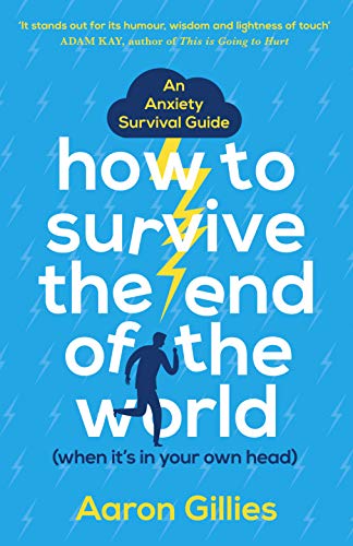 Book cover with blue lightning, a running figure, and yellow text.