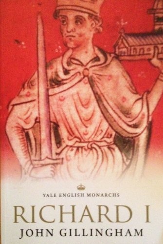 Book cover showing a medieval illustration of King Richard I holding a sword.
