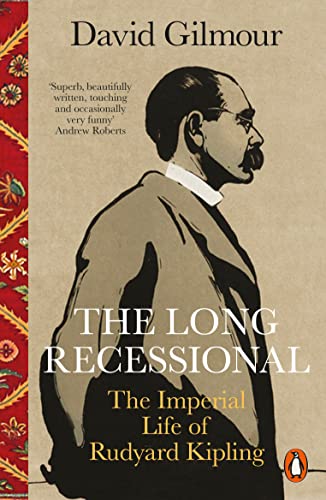 Book cover featuring a profile illustration of Rudyard Kipling against a tan background.