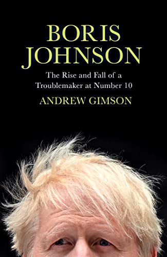 Book cover featuring Boris Johnson’s portrait with bold yellow title text.