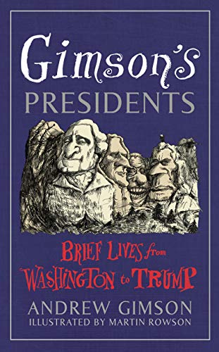 Book cover: "Gimson's Presidents" featuring Mount Rushmore and presidential portraits.