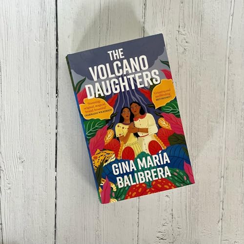 Book cover: “The Volcano Daughters” with illustration of two women.