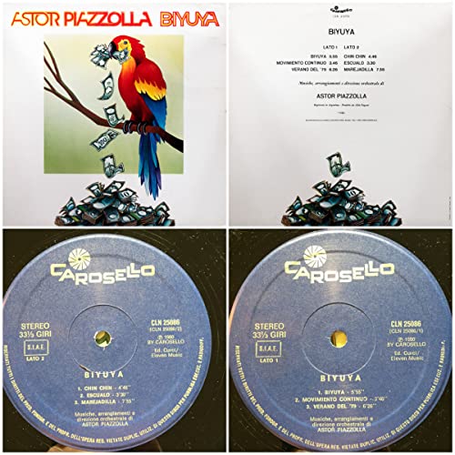 CD cover featuring a colorful macaw bird above musical notes and instruments.