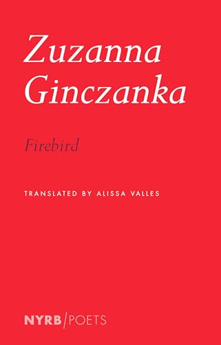 Red book cover with white text: "Zuzanna Ginczanka, Firebird.