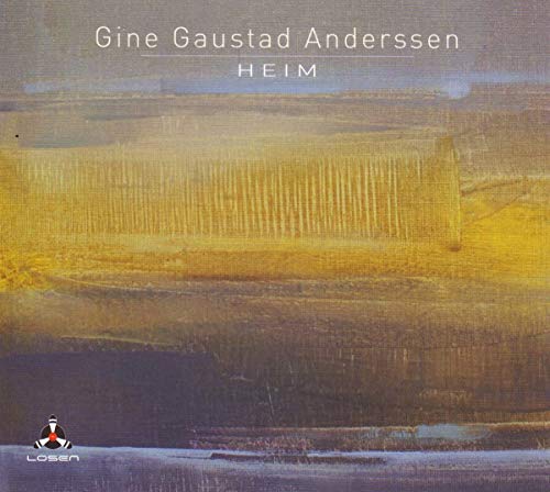 CD cover for Gine Gaustad Andersen’s “Heim” with abstract landscape painting.