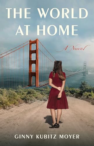 Book cover with woman viewing the Golden Gate Bridge in fog.