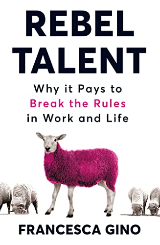 Book cover: “Rebel Talent” with a sheep wearing a pink coat.